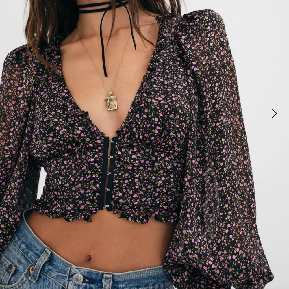 For Love & Lemons Natalie Crop Top